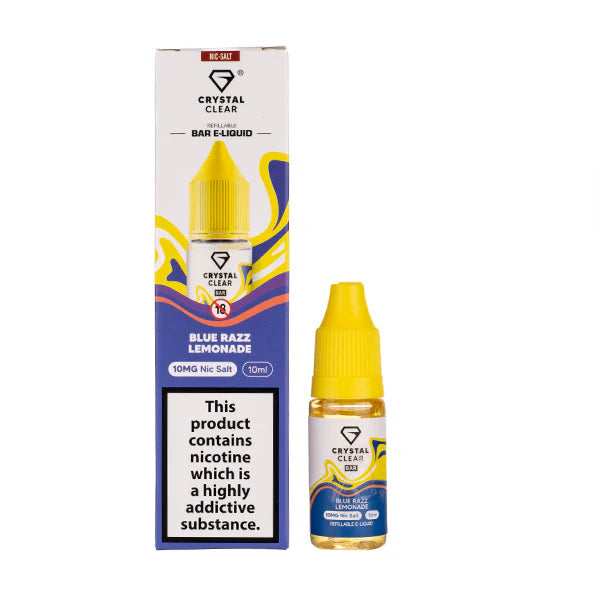 5 FOR £10 Crystal Clear Nic Salt E-Liquid 10MG/20MG Nicotine 10ml bottle