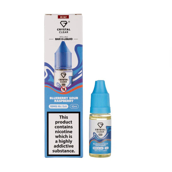 5 FOR £10 Crystal Clear Nic Salt E-Liquid 10MG/20MG Nicotine 10ml bottle