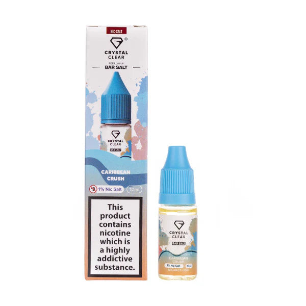 5 FOR £10 Crystal Clear Nic Salt E-Liquid 10MG/20MG Nicotine 10ml bottle