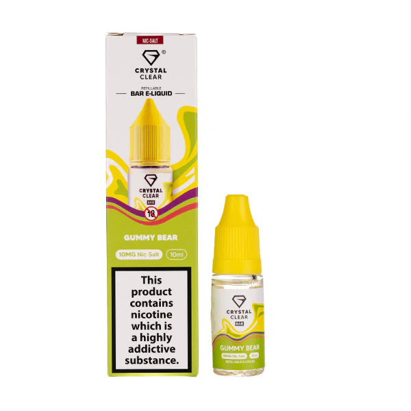 5 FOR £10 Crystal Clear Nic Salt E-Liquid 10MG/20MG Nicotine 10ml bottle
