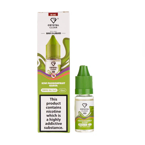 5 FOR £10 Crystal Clear Nic Salt E-Liquid 10MG/20MG Nicotine 10ml bottle