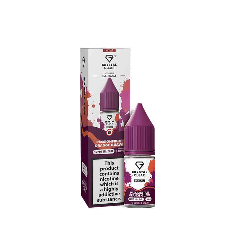 5 FOR £10 Crystal Clear Nic Salt E-Liquid 10MG/20MG Nicotine 10ml bottle
