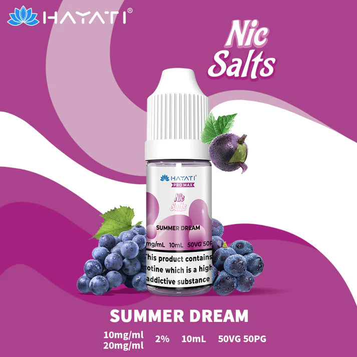 5 FOR £10 Hayati Pro Max Nic Salt E-Liquid 10MG/20MG Nicotine 10ml bottle