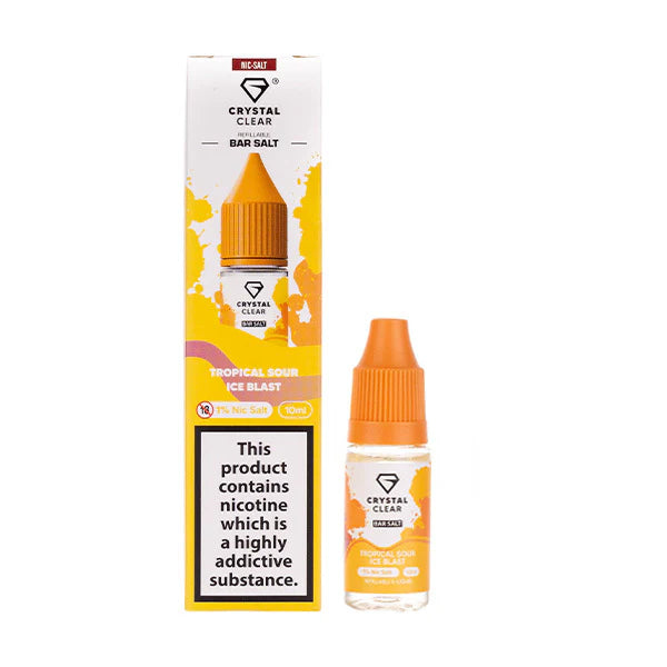 5 FOR £10 Crystal Clear Nic Salt E-Liquid 10MG/20MG Nicotine 10ml bottle