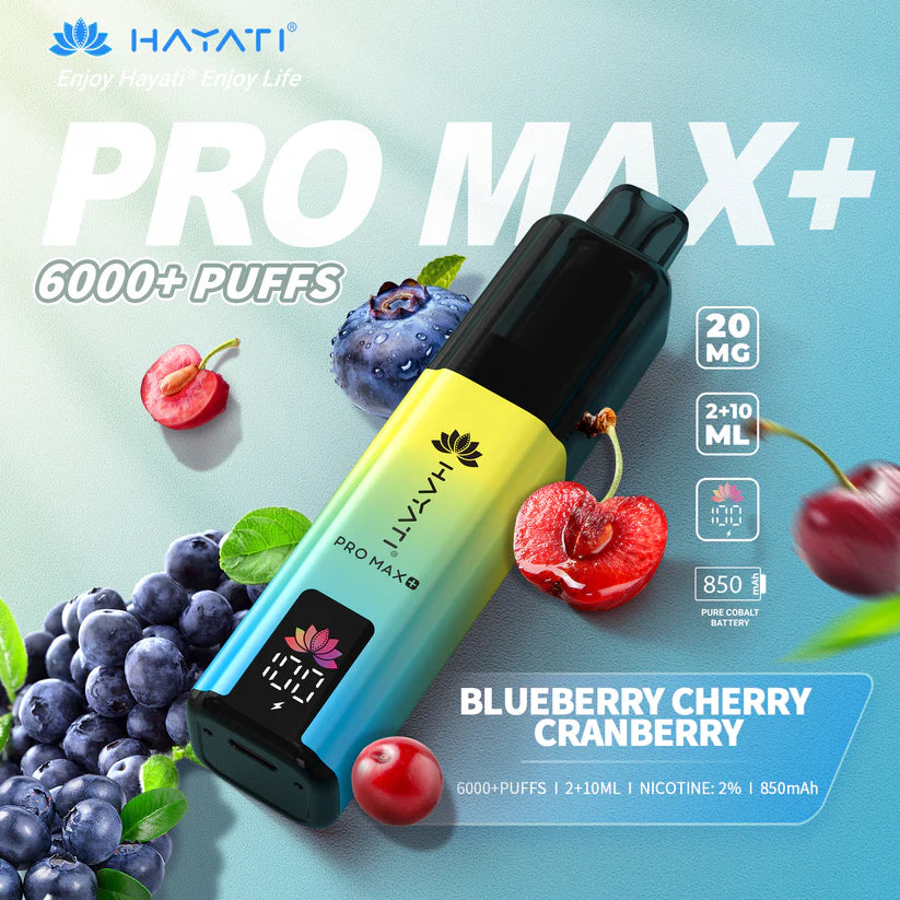 Hayati Pro Max+ 6000 Puffs - Long Lasting Disposable Vape UK