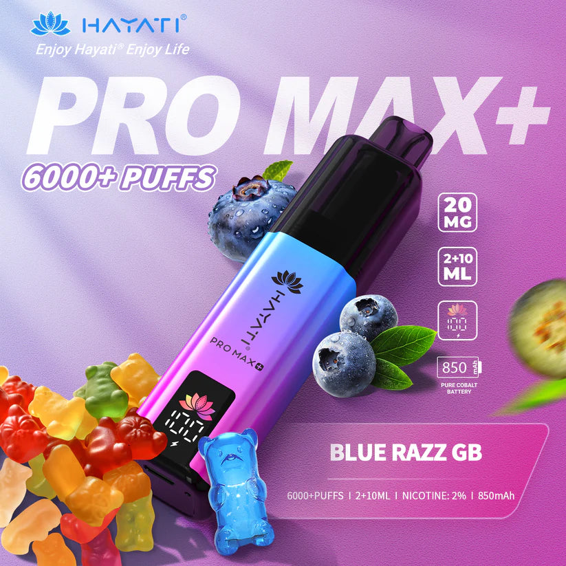 Hayati Pro Max+ 6000 Puffs - Long Lasting Disposable Vape UK