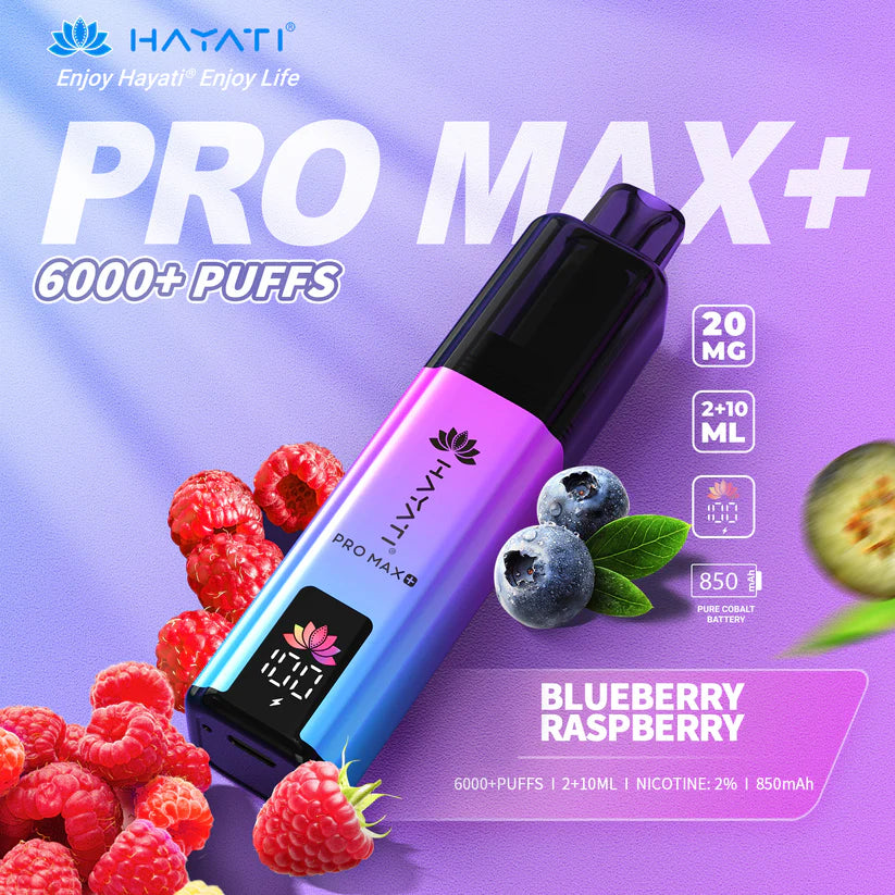 Hayati Pro Max+ 6000 Puffs - Long Lasting Disposable Vape UK