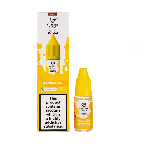 5 FOR £10  Crystal Clear Nic Salt E-Liquid 10MG/20MG Nicotine 10ml bottle