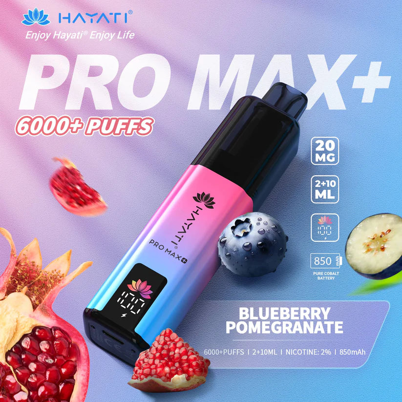 Hayati Pro Max+ 6000 Puffs - Long Lasting Disposable Vape UK