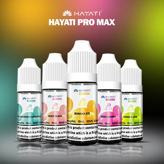 5 FOR £10 Hayati Pro Max Nic Salt E-Liquid 10MG/20MG Nicotine 10ml bottle