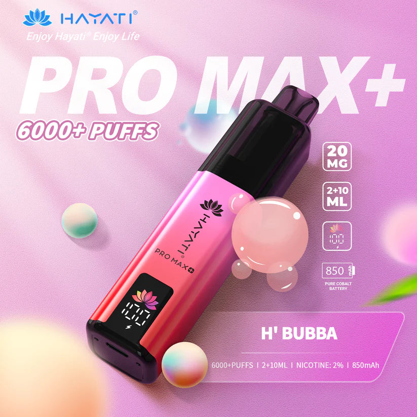 Hayati Pro Max+ 6000 Puffs - Long Lasting Disposable Vape UK
