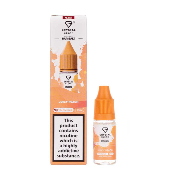 5 FOR £10  Crystal Clear Nic Salt E-Liquid 10MG/20MG Nicotine 10ml bottle