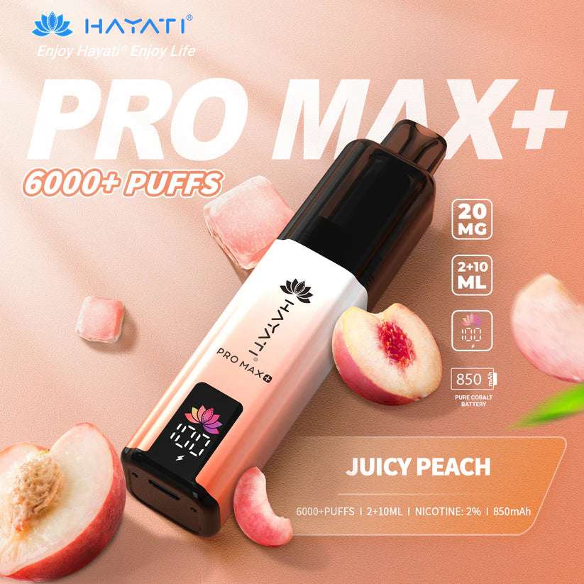 Hayati Pro Max+ 6000 Puffs - Long Lasting Disposable Vape UK