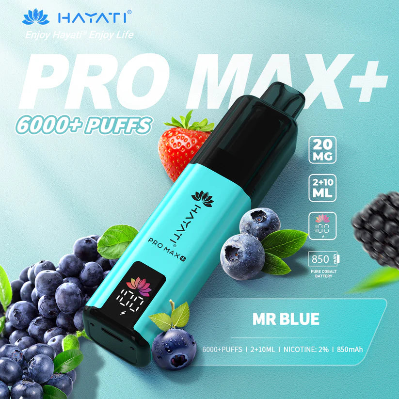 Hayati Pro Max+ 6000 Puffs - Long Lasting Disposable Vape UK