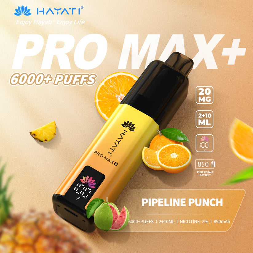 Hayati Pro Max+ 6000 Puffs - Long Lasting Disposable Vape UK