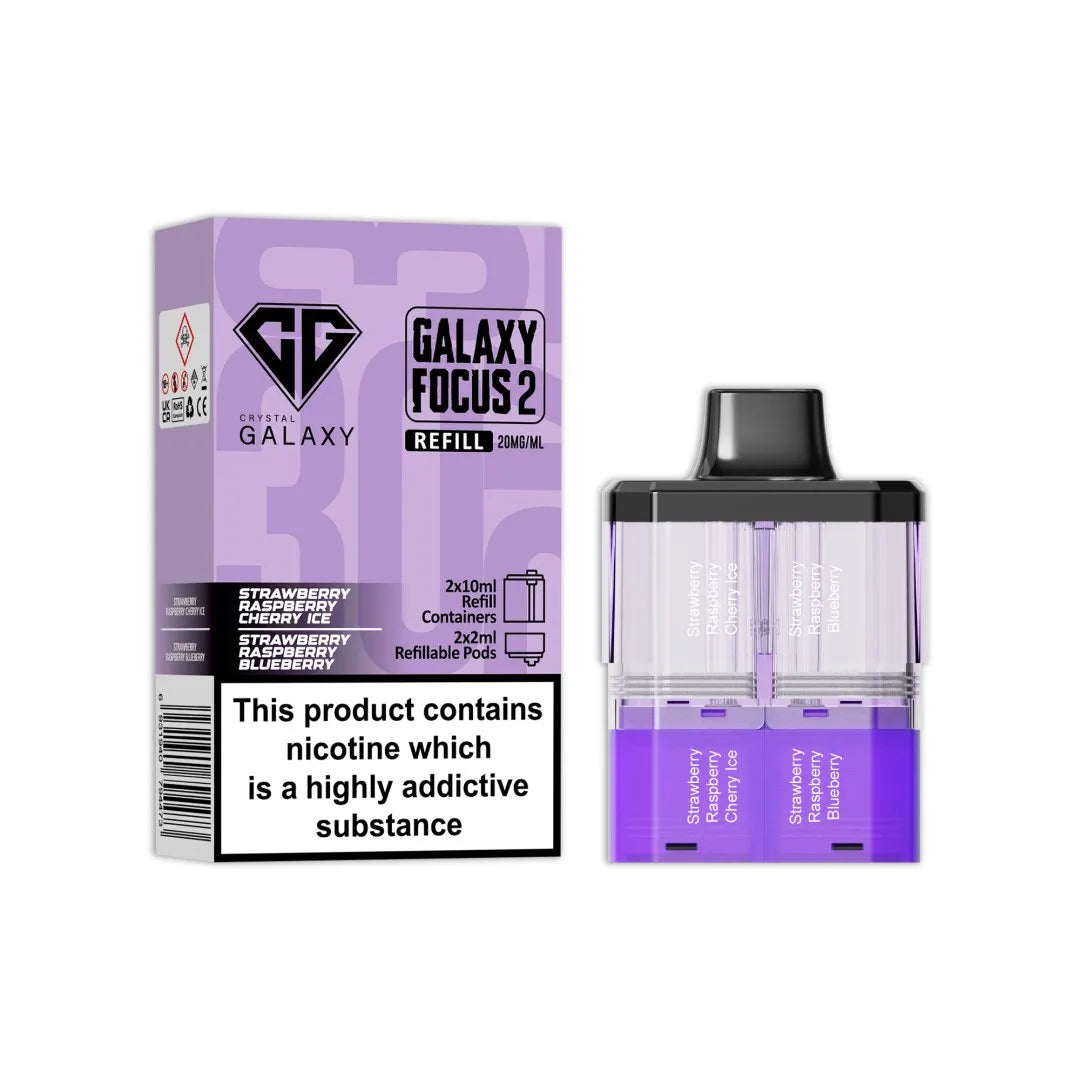 Crystal Galaxy Focus 2 Replacement PODS - 30K Puffs
