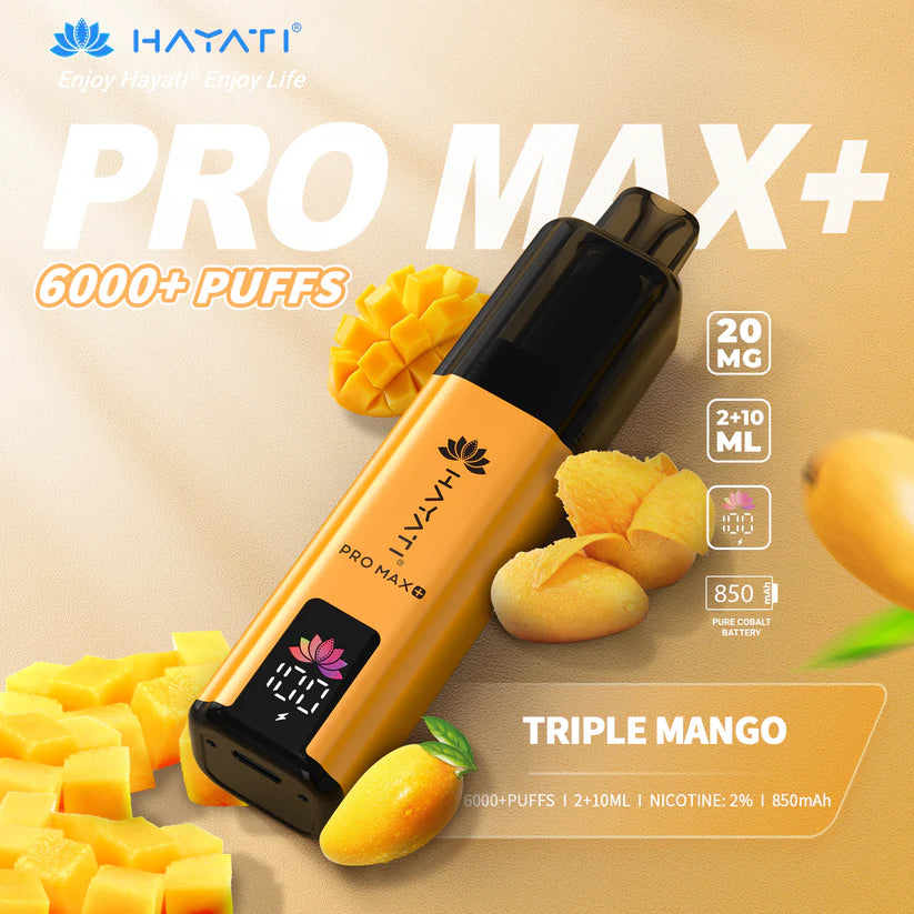 Hayati Pro Max+ 6000 Puffs - Long Lasting Disposable Vape UK