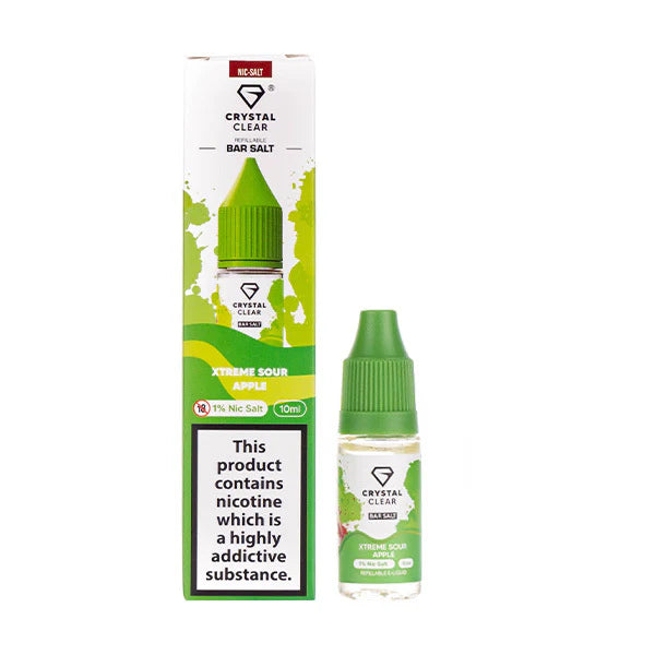 5 FOR £10  Crystal Clear Nic Salt E-Liquid 10MG/20MG Nicotine 10ml bottle