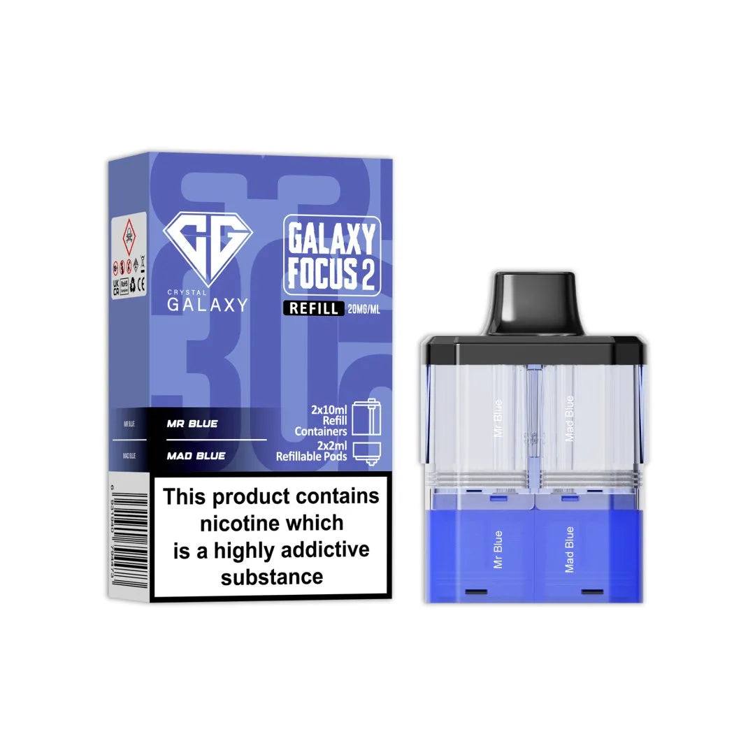 Crystal Galaxy Focus 2 Replacement PODS - 30K Puffs